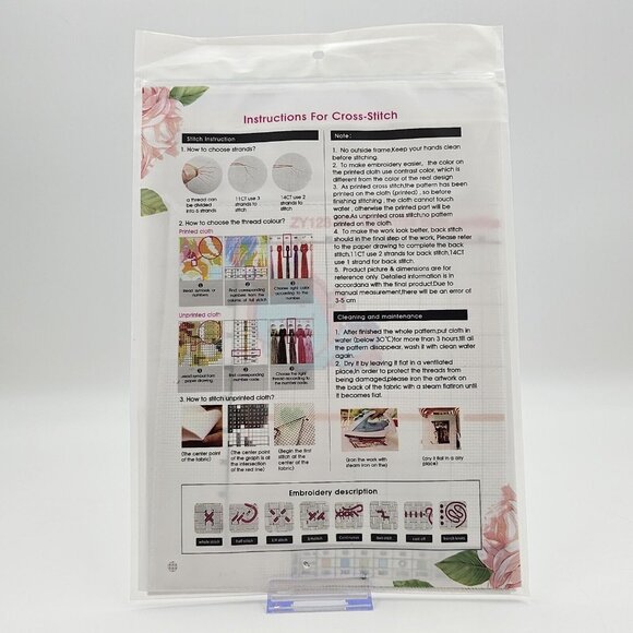 Maydear Birth Certificate Sleeping Baby Cross Stitch Kit Pre-Printed Fabric - Picture 4 of 5